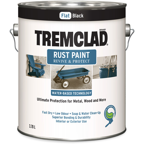 Tremclad&reg; Water-Based Rust Paint, 3.78 L, Gallon, Black Moffatt Supply & Specialties