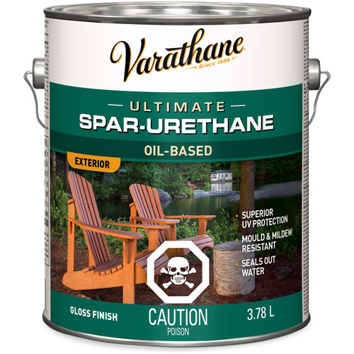 Fini diamant pour bois Varathane ext&eacute;rieur, 3,78 L, Transparent, Brillant Moffatt Supply & Specialties