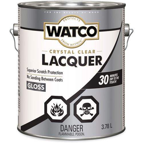 Watco&reg; Lacquer Wood Finish, 3.78 L, Clear, Gloss Moffatt Supply & Specialties