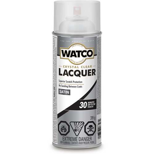 Watco&reg; Lacquer Wood Finish, 319 g, Clear, Satin Moffatt Supply & Specialties