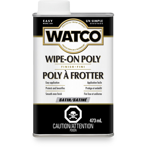 Watco&reg; Wipe-on Poly Stain, 473 ml, Clear, Satin Moffatt Supply & Specialties