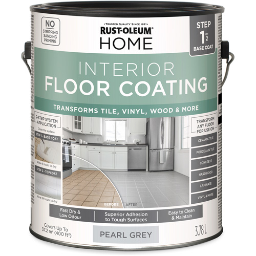 Couche de fond pour syst&egrave;me de rev&ecirc;tement de plancher int&eacute;rieur &agrave; la maison, 3,78 L, &agrave; l'eau, Tr&egrave;s mat, Gris Moffatt Supply & Specialties