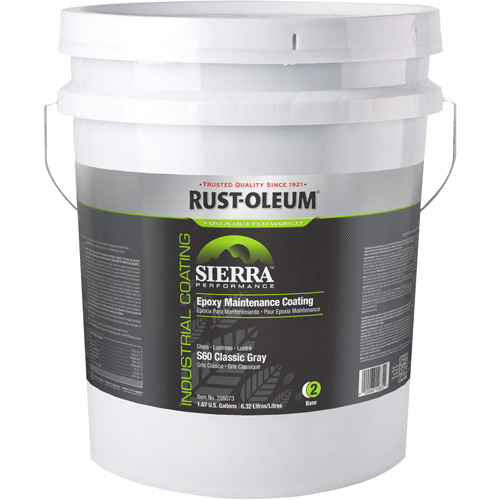 Sierra Performance S40 Floor Coating Base Component, 5 gal., Water-Based, High-Gloss, Grey Moffatt Supply & Specialties