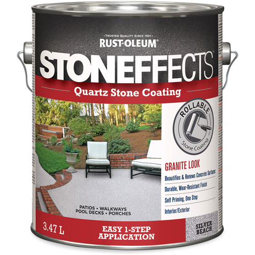 Stoneffects Quartz Stone Coating, 3.78 L, Water-Based, Textured, Grey Moffatt Supply & Specialties