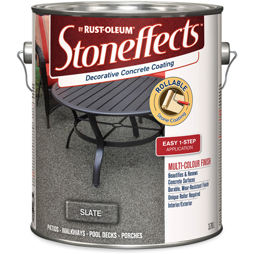 Stoneffects Decorative Concrete Coating, 3.4 L, Solvent-Based, Textured, Grey Moffatt Supply & Specialties