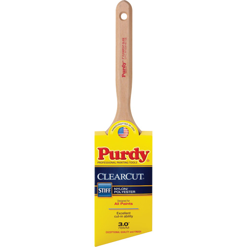 Pinceau Clearcut Glide, Poly/nylon, Manche Bois, Largeur de 3" Moffatt Supply & Specialties