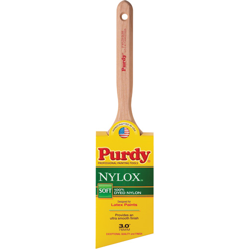 Nylox Glide Paint Brush, Nylon, Wood Handle, 3" Width Moffatt Supply & Specialties