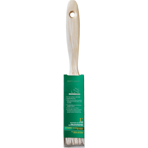 One Coat Trim & Wall Brush, White China, Wood Handle, 1" Width Moffatt Supply & Specialties