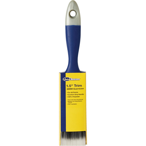 Quick Solutions Trim Brush, Polyester, Plastic Handle, 1-1/2" Width Moffatt Supply & Specialties