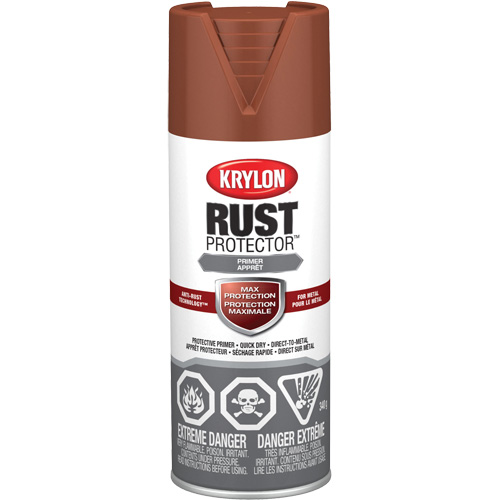 Peinture &agrave; &eacute;mail Rust Protector, Appr&ecirc;t oxyde rouge, Tr&egrave;s mat, 12 oz, Canette a&eacute;rosol Moffatt Supply & Specialties