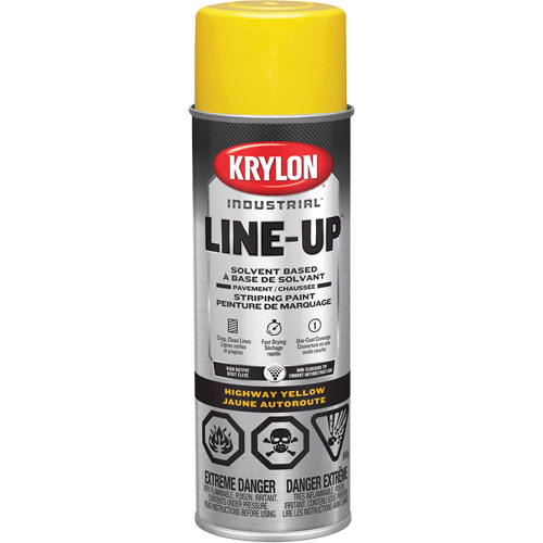 Peinture de marquage professionnelle &agrave; base de solvant, Jaune, 18 oz, Canette a&eacute;rosol Moffatt Supply & Specialties