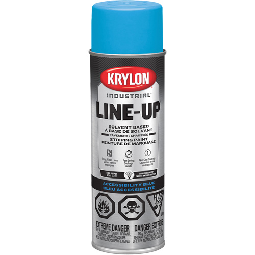 Peinture en a&eacute;rosol industrielle &agrave; base de solvant pour le marquage de la chauss&eacute;e LINE-UP, Bleu, 18 oz, Canette a&eacute;rosol Moffatt Supply & Specialties