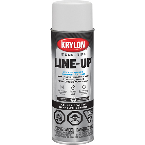 Peinture en a&eacute;rosol industrielle pour le marquage de terrain de gymnastique LINE-UP, Blanc, 18 oz, Canette a&eacute;rosol Moffatt Supply & Specialties