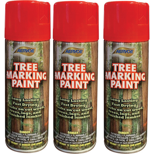 Peinture fluorescente pour marquer les arbres Aervoe 690, Rouge fluorescent, 16 oz Moffatt Supply & Specialties