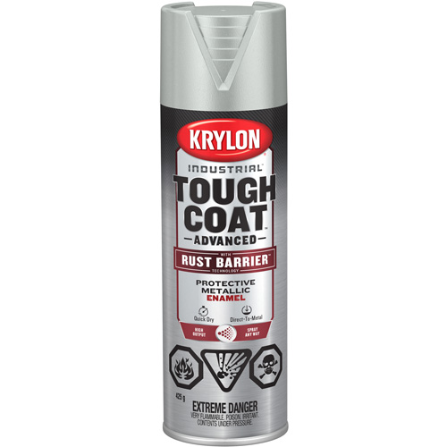 Tough Coat&reg; Advanced Paint with Rust Barrier Technology, Aluminum, Metallic, 425 g, Aerosol Can Moffatt Supply & Specialties
