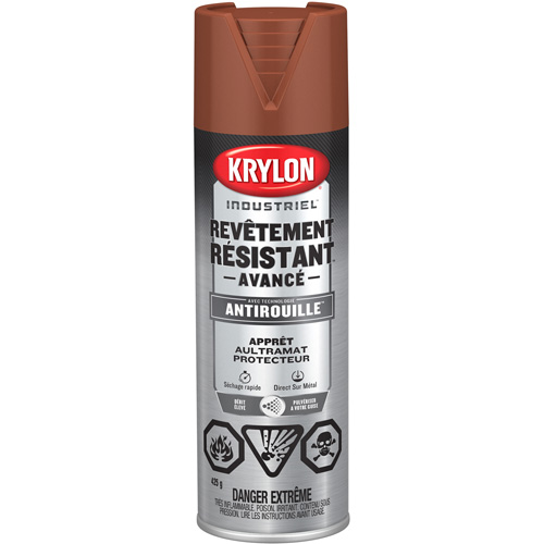 Peinture Tough Coat avec technologie Rust Barrier, Appr&ecirc;t oxyde rouge, Ultra-mat, 425 g, Canette a&eacute;rosol Moffatt Supply & Specialties