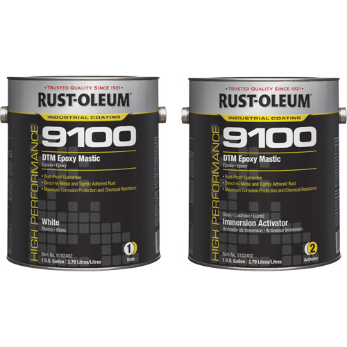9100 System DTM Epoxy Mastic Base & Activator Kit, White, Gallon Moffatt Supply & Specialties
