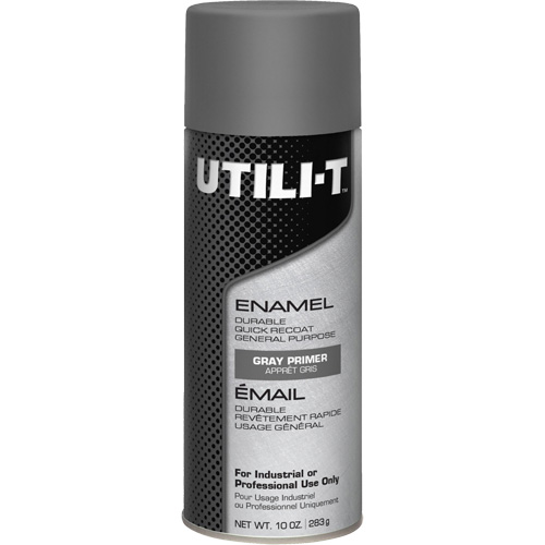 Peinture-&eacute;mail en a&eacute;rosol polyvalent UTILI-T, Appr&ecirc;t gris, 10 oz/283 g, Canette a&eacute;rosol Moffatt Supply & Specialties
