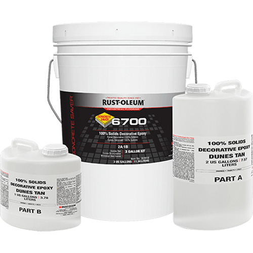 6700 100% Solids Decorative Epoxy, 3 gal., Epoxy-Based, High-Gloss, Beige Moffatt Supply & Specialties