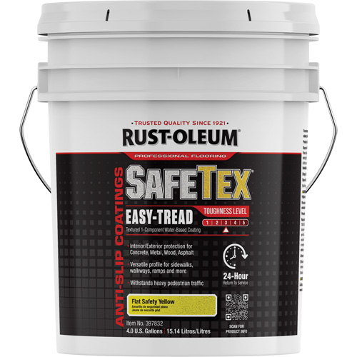 Rev&ecirc;tement d'acrylique SafeTex Easy-Tread, 4 gal., &agrave; l'eau, Plat/Textur&eacute;, Jaune Moffatt Supply & Specialties