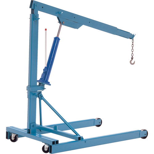 Portable Floor Cranes, 8' Lift, 1000 lbs. (0.5 tons), 70-1/2" Arm, 69-1/4" H Moffatt Supply & Specialties