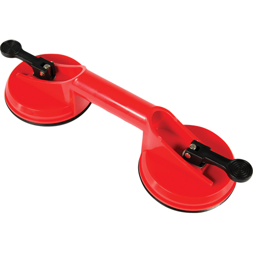 Manually Operated Hand Vacuum Cups - Double Handcup, 66 lbs. Capacity, 4-5/8", Lever, 13" Handle Length Moffatt Supply & Specialties