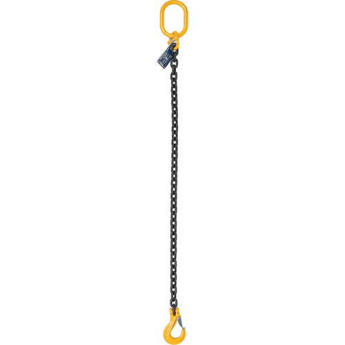 Chain Slings, Grade 80 Chain, Single Legs, Oblong & Slip Hooks, 5/8" x 5' Moffatt Supply & Specialties