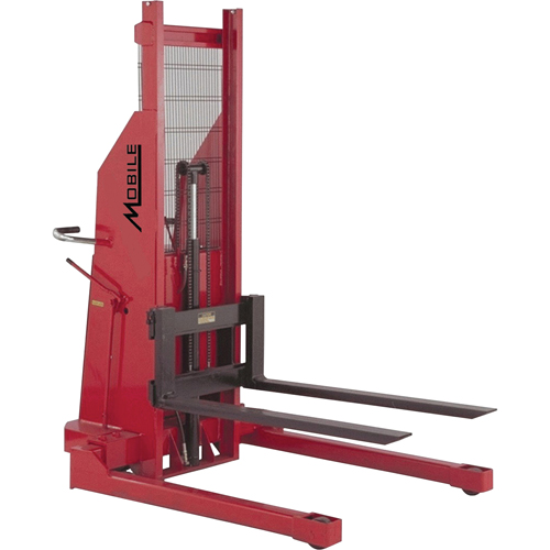 Hydraulic Stacker, Electric Operated, 1500 lbs. Capacity, 70" Max Lift Moffatt Supply & Specialties