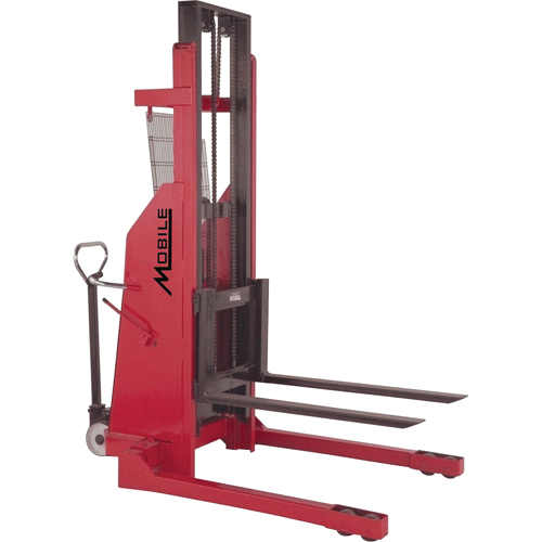 Hydraulic Stacker, Electric Operated, 1500 lbs. Capacity, 96" Max Lift Moffatt Supply & Specialties