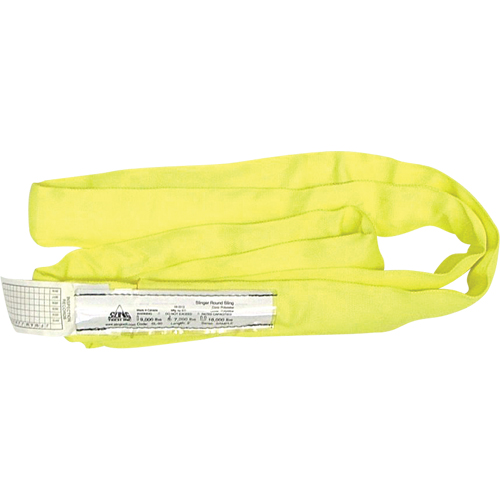 Round Slings, Yellow, 2" W x 6' L, 9000 lbs. Vertical Load Moffatt Supply & Specialties