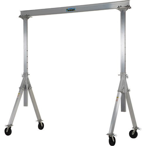 Adjustable Aluminum Gantry Crane, 10' L, 2000 lbs. (1 tons) Capacity Moffatt Supply & Specialties