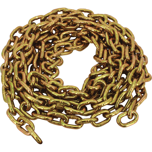 Grade 70 Imported Transport Chain, Carbon Steel, 1/4" x 400' (121.9 m) L, Grade 70, 3150 lbs. (1.575 tons) Load Capacity Moffatt Supply & Specialties