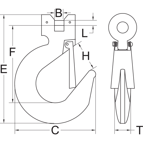 Clevis Slip Hook with Latch - Grade 70 Moffatt Supply & Specialties