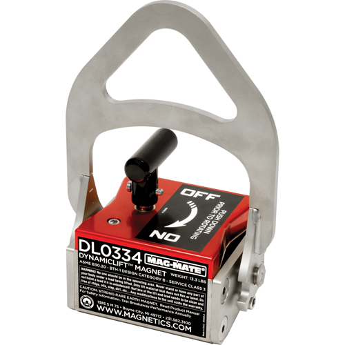 Dynamic Lift Magnets, 334 Holding Cap., 6-1/2" L x 4" W x 9-1/4" H Moffatt Supply & Specialties