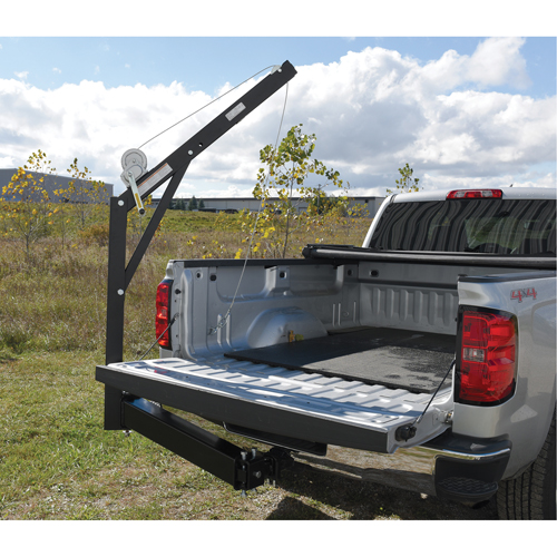 Hitch Mounted Truck Jib Crane, 600 lbs. (0.3 tons) Capacity, 84-5/8" Max. Clearance Moffatt Supply & Specialties