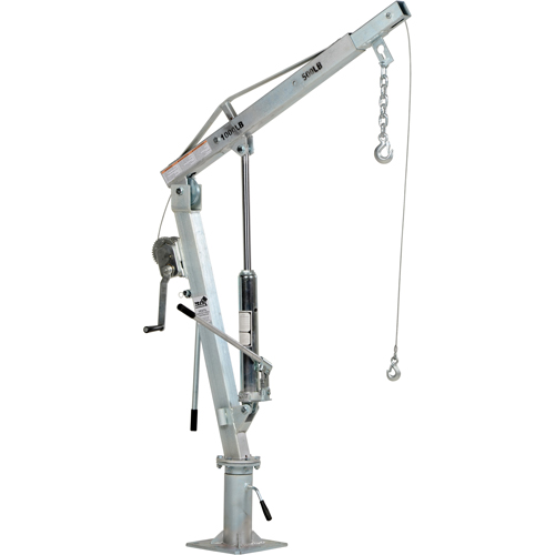 Winch Operated Truck Jib Crane, 500 lbs. (0.25 tons) Capacity, 99" Max. Clearance Moffatt Supply & Specialties