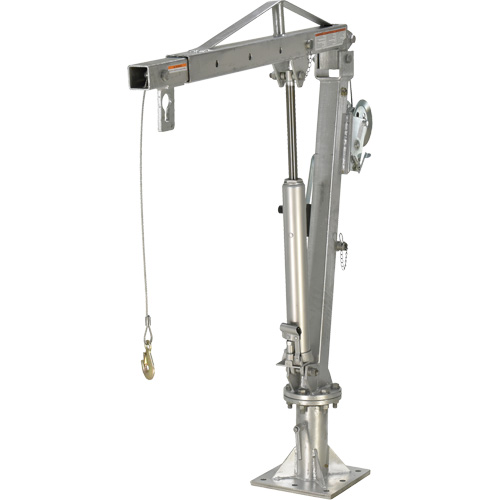 Winch Operated Truck Jib Crane, 1000 lbs. (0.5 tons) Capacity, 97" Max. Clearance Moffatt Supply & Specialties