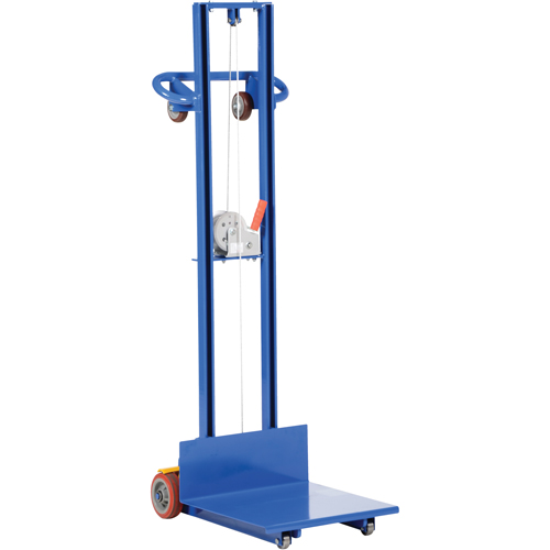 Platform Lift Stacker, Hand Winch Operated, 400 lbs. Capacity, 58" Max Lift Moffatt Supply & Specialties