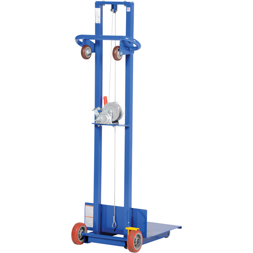 Platform Lift Stacker, Hand Winch Operated, 400 lbs. Capacity, 58" Max Lift Moffatt Supply & Specialties