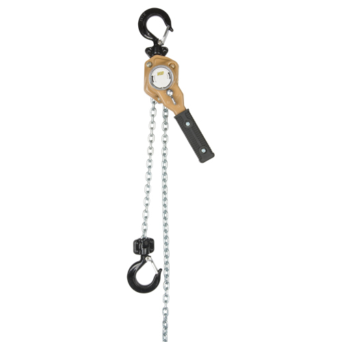 Heavy Duty Gold Series Lever Chain Hoist, 10' Lift, 500 lbs. (0.25 tons) Capacity, Alloy Steel Chain Moffatt Supply & Specialties