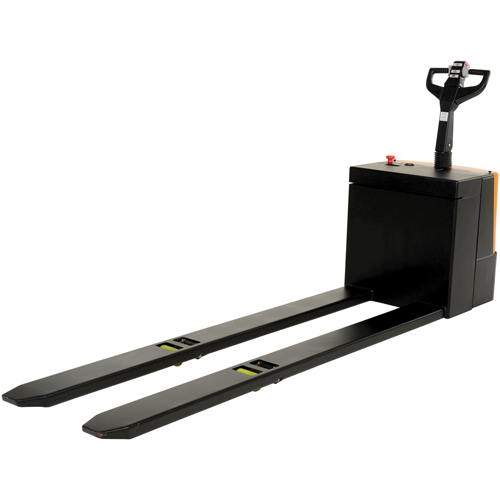 Fully Powered Electric Pallet Truck With  Stand-On Platform, 4500 lbs. Cap., 96" L x 30" W Moffatt Supply & Specialties
