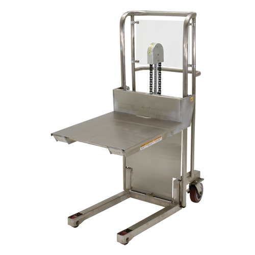 Hefti-Lift Load Stacker, Foot Pump Operated, 450 lbs. Capacity, 45-5/8" Max Lift Moffatt Supply & Specialties