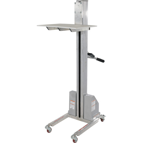 Quick Lift Stacker, Electric Operated, 175 lbs. Capacity, 57" Max Lift Moffatt Supply & Specialties