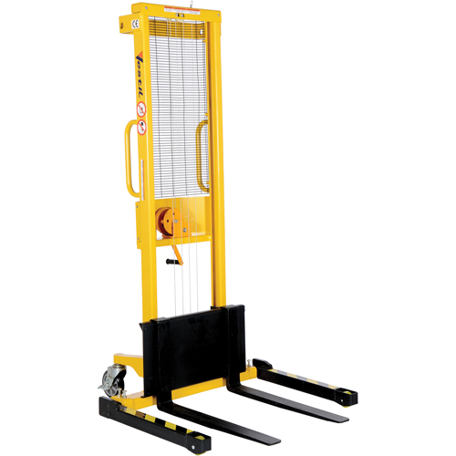 Manual Stacker, Hand Winch Operated, 770 lbs. Capacity, 60" Max Lift Moffatt Supply & Specialties
