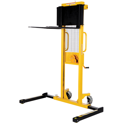 Manual Stacker, Hand Winch Operated, 770 lbs. Capacity, 60" Max Lift Moffatt Supply & Specialties