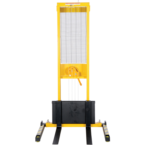 Manual Stacker, Hand Winch Operated, 770 lbs. Capacity, 60" Max Lift Moffatt Supply & Specialties