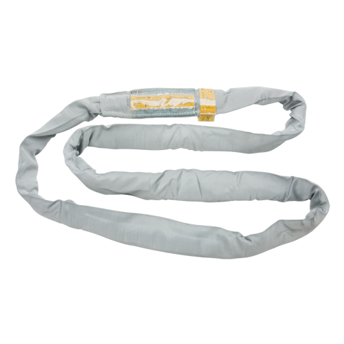 Polyester Round Sling, Grey, 8" W x 16' L, 32000 lbs. Vertical Load Moffatt Supply & Specialties