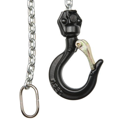Mini Lever Hoist, 5' Lift, 500 lbs. (0.25 tons) Capacity, Zinc Plated Chain Moffatt Supply & Specialties