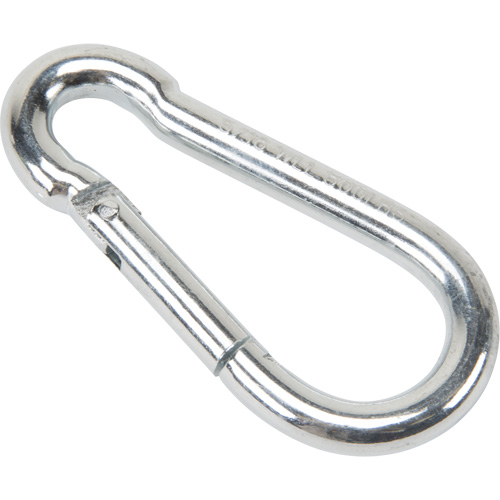 Zinc Plated Snap Hook, 500 lbs (0.25 tons) Working Load Limit, 5/16" Size, 1/2" Eye Moffatt Supply & Specialties