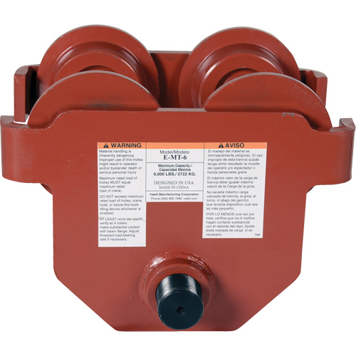 Low Profile Manual Trolley, 6000 lbs. (3 tons) Moffatt Supply & Specialties